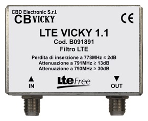 Filtro LTE Vicky 1.1 ad alta attenuazione