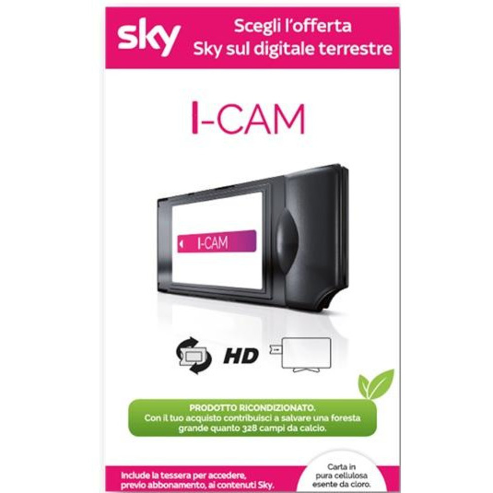 Cam Sky HD incluso Tessera abilitante ai contenuti Pay Tv Digitale Terrestre responsive