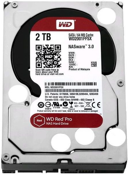 Hard Disk RED Pro 2TB NAS Editon WD2001FFSX SATAIII / 600 64 megabytes cache